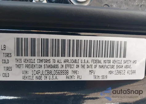 2020 Jeep Cherokee Latitude Fwd z USA, uszkodzony, nr VIN 1C4PJLCB0LD569938